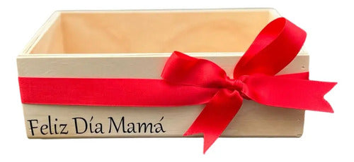 Caja Madera Para Regalo Ancheta Día De La Madre 25x15x8cm Madera Día De La Madre