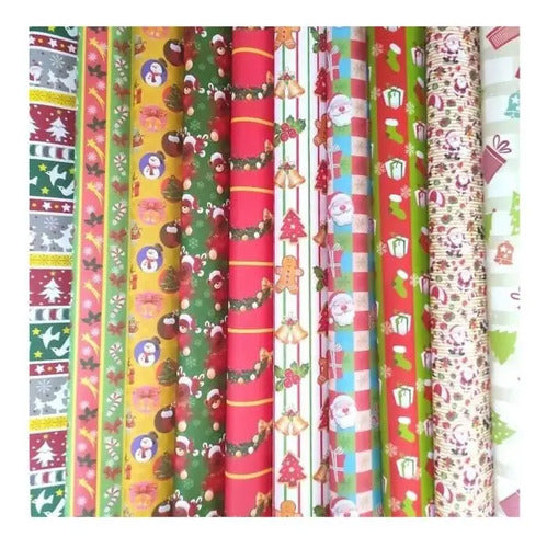 Papel Regalo Navidad 70x50cm - 10 Unidades