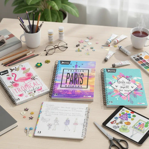 Cuaderno Grande Argollado Rayado Norma 80 Hojas