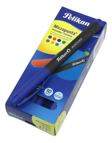 Micropunta Pelikan Azul 10 Und Azul
