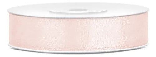 Cinta Rosado Claro Raso Tela Satín Moños 25 Mts X 3.5cm Rosa Claro 3.5cm