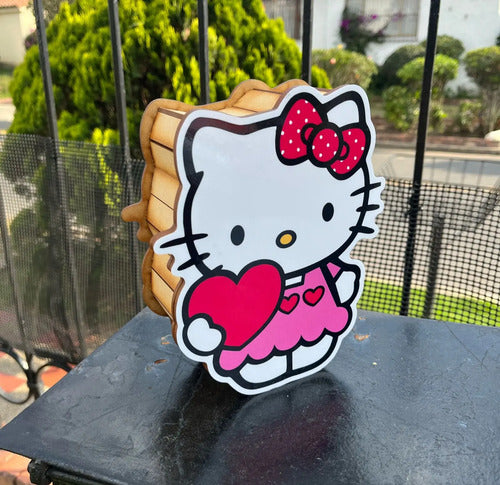 Caja Decorativa En Forma De Hello Kitty Regalo 19x14x6 Cm  Mdf Hello Kitty