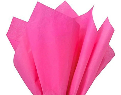 100 Pcs Papel Seda Rosado Intenso