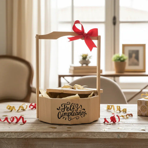 Cajas En  Madera Para Regalo De Feliz Cumpleaños