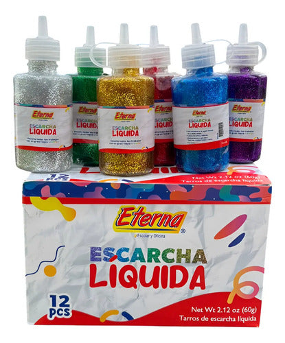 Escarcha Liquida 60gr C/u X 6 Tarros