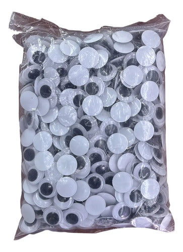 Ojos Móviles Negros 20mm X 250 Unidades