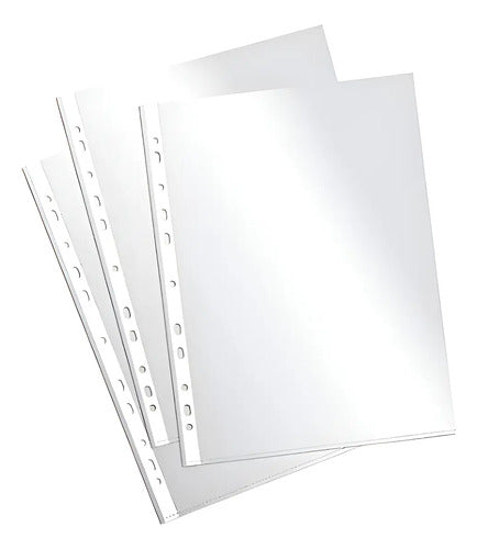 Sobre Bolsillo De Acetato Oficio Delgado X 100 Unidades  Transparente