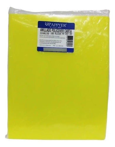 Tapa Caratula Encuadernación Policover Amarillo Carta X50pcs Amarillo