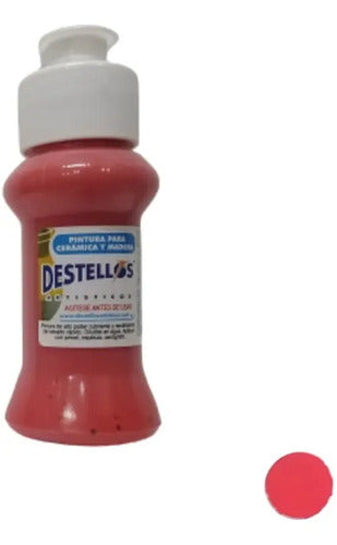 Pintura Cerámica Y Madera Destellos Color A Elección X12 Und