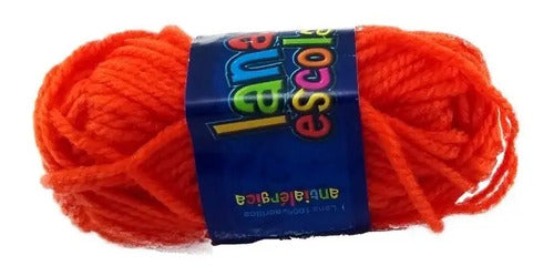 Lana Escolar Acrílica Naranja 16 Gr - 12 Unidades Naranja
