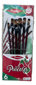 Pincel Lengua De Gato Set X 6 Unidades  Café