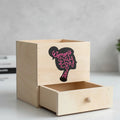 Caja Madera Para Regalo Ancheta Día De La Mujer 20x20x18cm Madera Día De La Mujer
