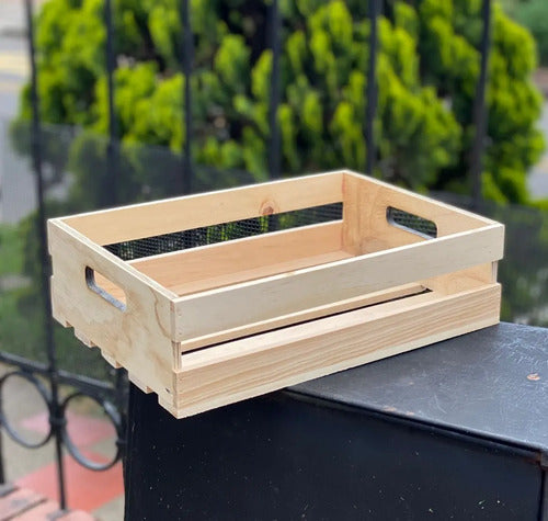 Caja Decorativa Canasta Madera Pino Regalo 35x25x10 Cm Madera Caja
