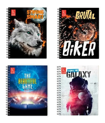 Cuaderno 5 Materias Pequeño Argollado Hombre 150 Hojas
