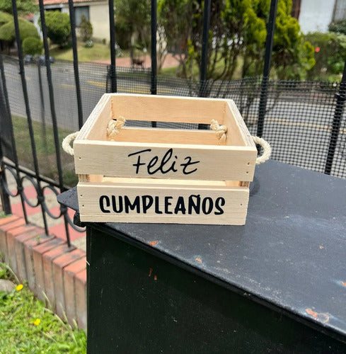 Cajas En  Madera Para Regalo De Feliz Cumpleaños