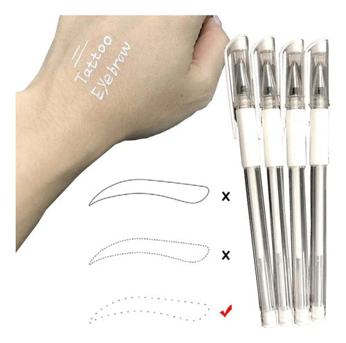 Bolígrafo Gel Blanco X 12 Pcs Blanco