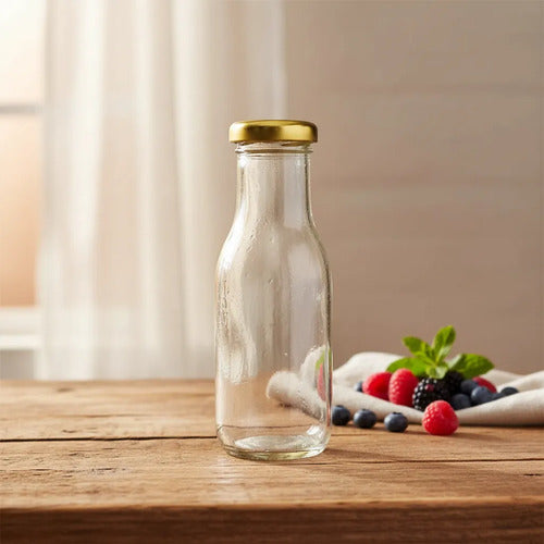 Envase Frasco De Vidrio Bebidas 250ml X 24 Unidades Transparente