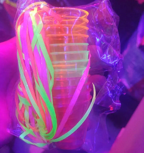 Copas Aguardiente Plásticas Neón Para Fiestas X 10 Pcs