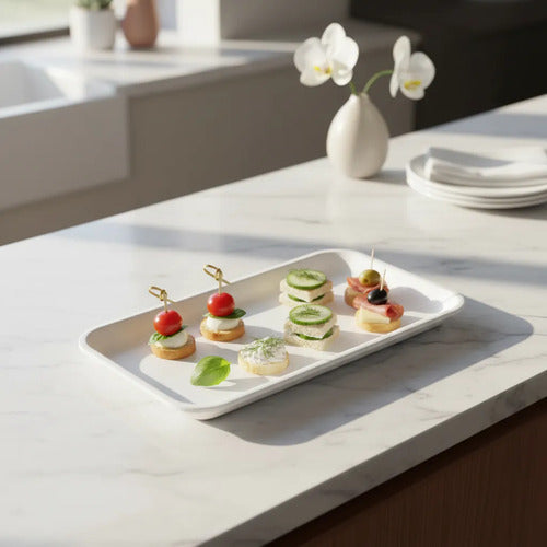 Bandeja Desechable Icopor 21.2x12.2cm #17 X 50 Unidades Blanco