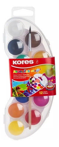 Acuarela Escolar Kores Mini X 12 Colores Varios