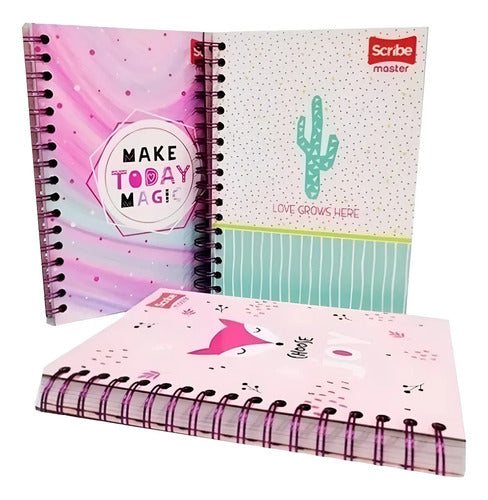 Cuaderno 7 Materias Pequeño Argollado Mujer 175 Hojas Femenino