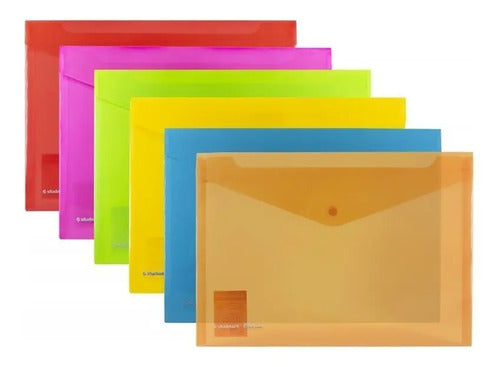 Carpeta Sobre Plástico Broche Horizontal Carta 20 Unidades