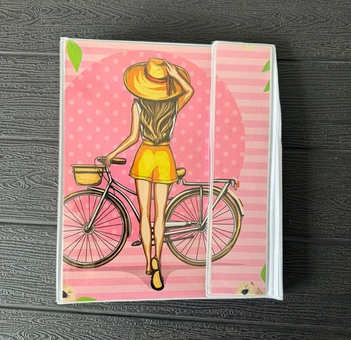 Folder Estamapado 1/2 Media Carta - 1 Pulgada Mujer