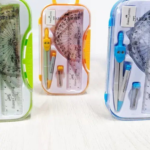 Caja Matemática Faber Castell X 7 Piezas Según Disponibilidad