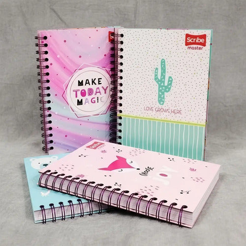 Cuaderno 7 Materias Pequeño Argollado Mujer 175 Hojas Femenino