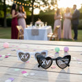 Gafas Personalizadas Corazón 15 Años X 10 Unidades Negro/blanco Personalizado
