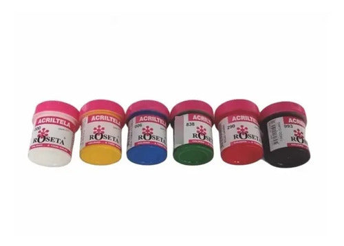 Acriltela Roseta 30 Ml Colores Surtidos X 6