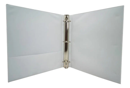 Folder Blanco Catalogo Oficio Legajador - 1.5 Pulgadas Blanco