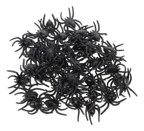 Arañas Negras Decoración Para Haloween X 30 Pcs