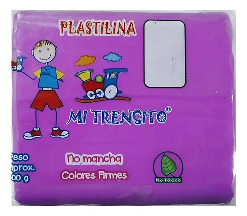 Plastilina Barra Mi Trensito Morado 500gr Morado