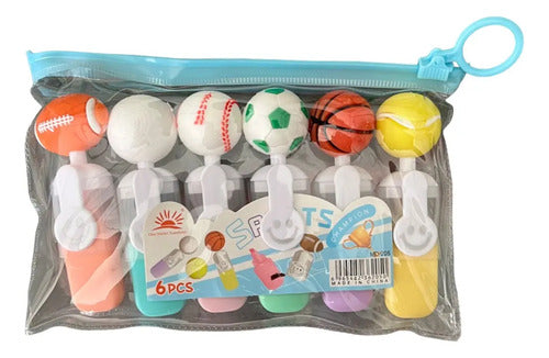 Resaltador Balones Set X 6 Colores