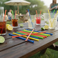Pitillo Colores Con Cuchara Jumbo 7.3mm - 20cm X200 Unidades Surtido