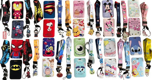 Porta Carnet Porta Documentos Acrílico Minnie Mouse Rosa Y Azul