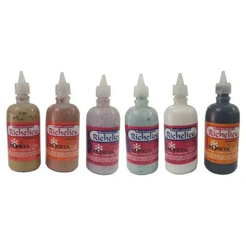 Pintura Escarchada Bordeadora Tela Richelieu Roseta X 3 Pcs