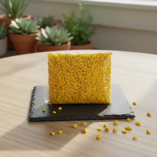 Piedra Artificial Para Manualidades Escolar 470gr Amarillo
