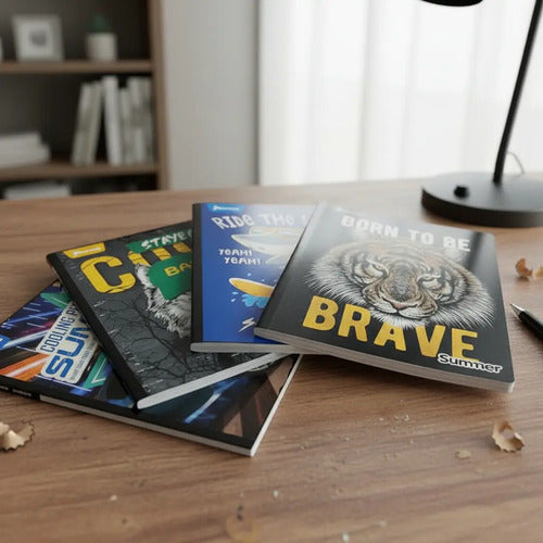 Cuaderno Grande Cosido Rayado 100 Hojas X 18 Unidades