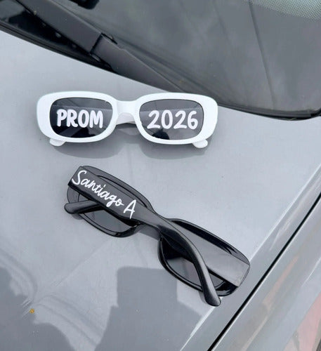 Gafas Personalizadas Para Colegios Prom X 10 Unidades Blanco Personalizado