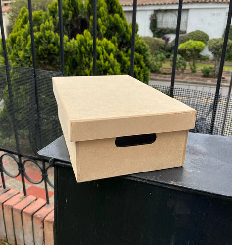 Caja Organizadora En Madera Con Manija 31x20x10cm Madera Organizadora