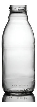 Botella De Vidrios Bebidas Con Tapa 400ml - 6 Unidades Tapa Dorada