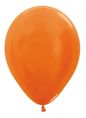 Globo Bomba Metalizado Color Naranja R12 X 50 Und