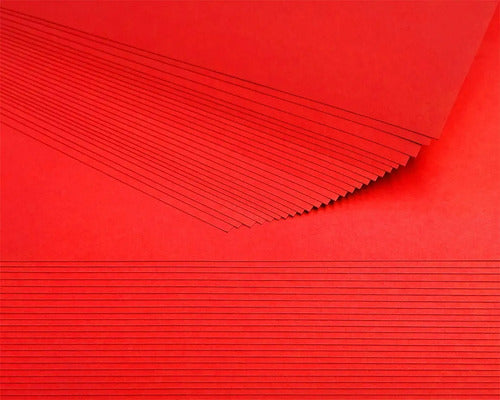 Cartulina Iris Color Rojo 1/2 Pliego X 5 Hojas Rojo