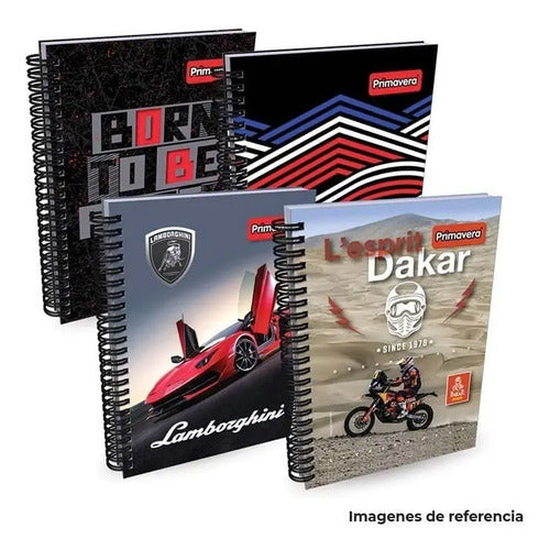 Cuaderno 5 Materias Grande Argollado Hombre  150 Hojas