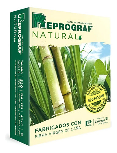 Resma Papel Ecológico Natural Reprograf Carta 500 Hojas Marrón Claro
