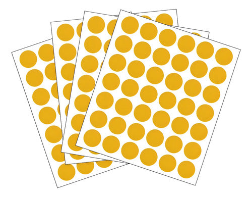 Rotulo Adhesivo Redondo Dorado 1.3 Cm X 308 Pcs  Dorado