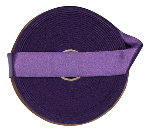 Cinta Morado Raso Tela Satín Moños 2.5cm X 50 Mts Morado 2.5 Cm