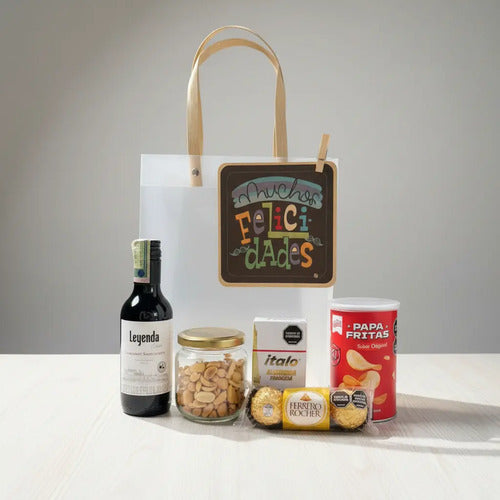 Regalo Ancheta Felicidades Con Vino